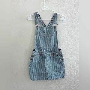 Abercrombie & Fitch stripped denim overalls skirt